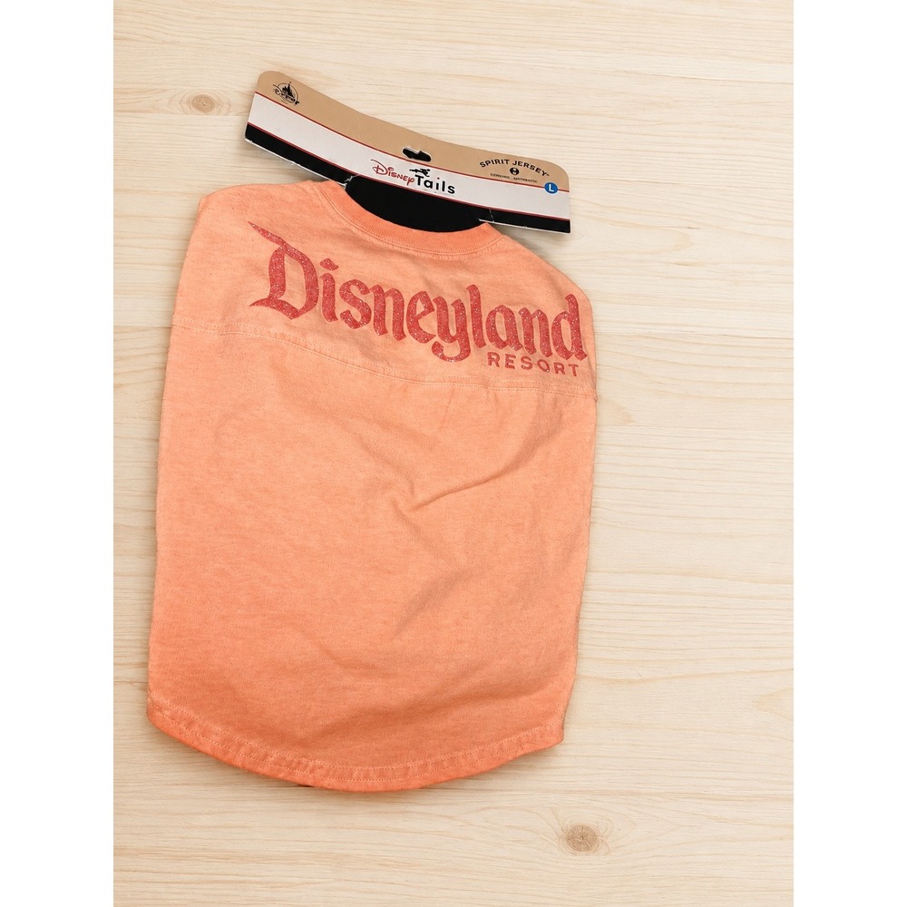 Disney Tails Spirit Jersey Pet Dog Shirt Disneyland Resort Orange Size L